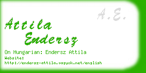 attila endersz business card